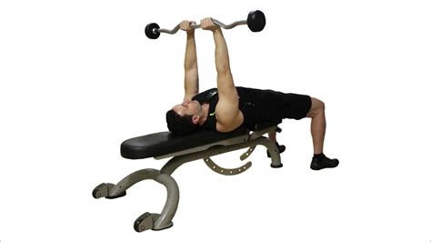 Lying Ez Bar Triceps Extension Flat Bench Know How Get In Shape