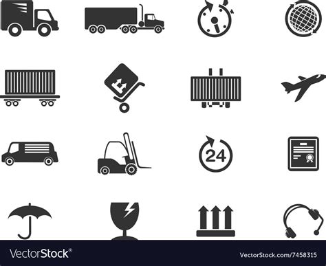 Cargo Shipping Symbols Royalty Free Vector Image