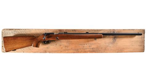 Winchester Model 52c Bull Target Bolt Action Rifle With Crate Rock