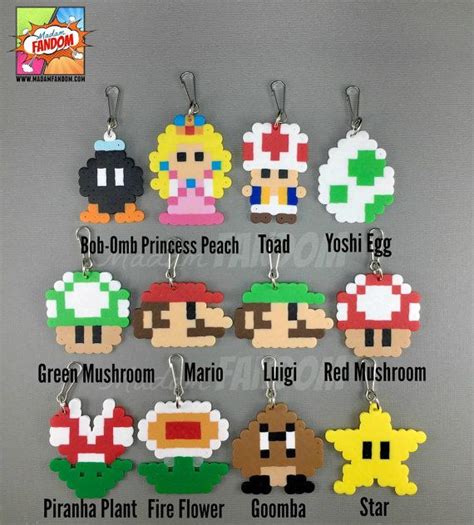 Super Mario Party Favors Zipper Pulls Keychains Charms Etsy France