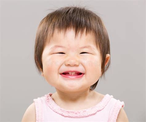 Happy Laughing Baby Toddler Girl Stock Image Image Of Innocent