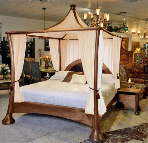 Contemporary Canopy Bed Modern Canopy Bed Solid Walnut Canopy Bed