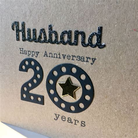 20th Wedding Anniversary Card Husband 20 Years China Etsy Uk