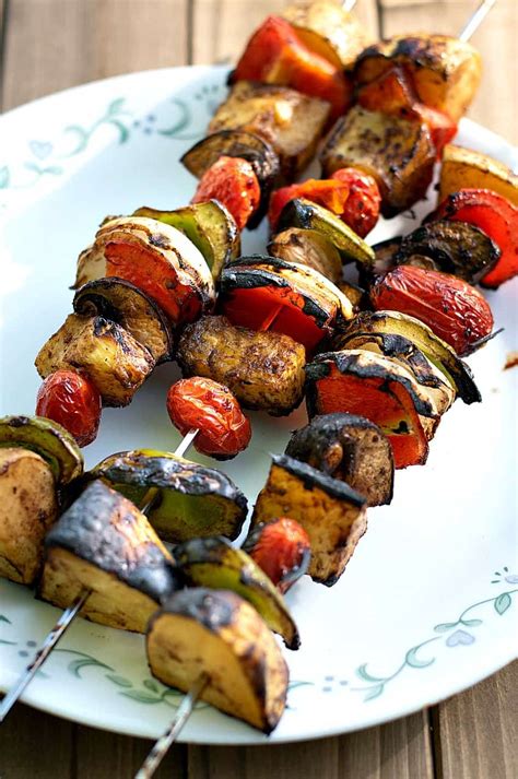 Grilled Vegetable Kabobs Brand New Vegan