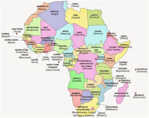 Resultado De Imagen Para Mapa Politico Africa Para Imprimir Africa