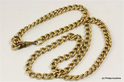 18ct Gold Curb Link Fob Chain 529g Necklacechain Jewellery