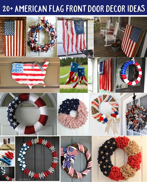 The only color other than the comforter that i also ordered from wayfair is the american flag painted on a barn that is falling down. 20+ American Flag Front Door Decor DIY Projects
