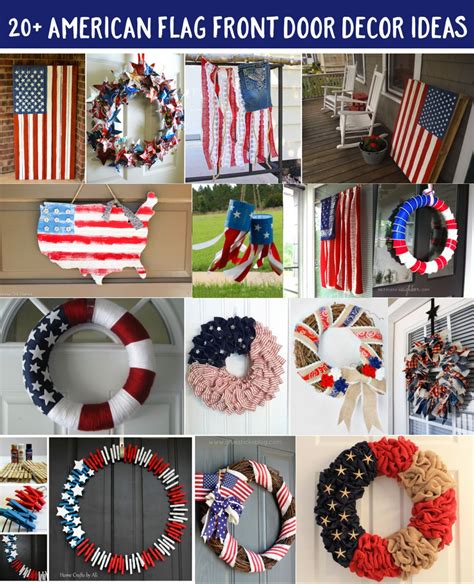 If you love american flag home decor, you will definitely want to check out these patriotic diy projects inspired by the flag. 20+ American Flag Front Door Decor DIY Projects
