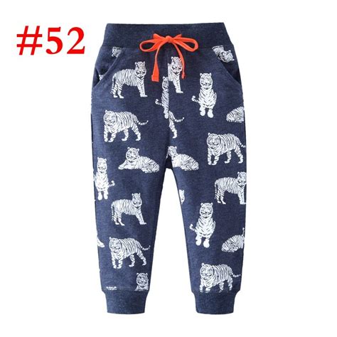 100 Cotton Baby Deep Blue Tiger Boys Pant Terry Trousers Kids Children