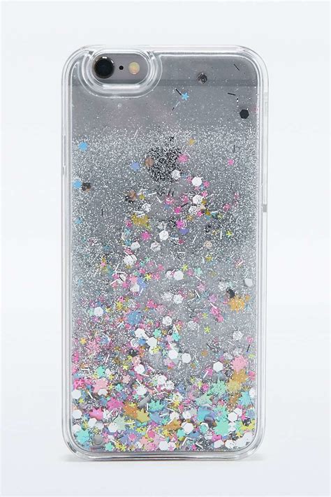 Urban Outfitters Water And Glitter Iphone 6 Case In Silver Lyst