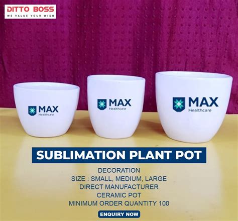 11 Oz Ceramic Sublimation Flower Pot For Home At Best Price In Noida