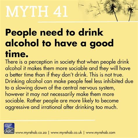 Myth 41 People Need To Drink Alcohol To Have A Good Time Visit Our