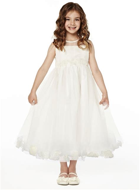 A Line Flower Girl Dresses For Wedding Gown Ankle Length Mother