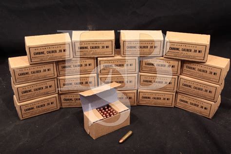 Lake City 1000x 30 Carbine Military Surplus Ammunition Lake City 50x Round Boxes In Ammo Can