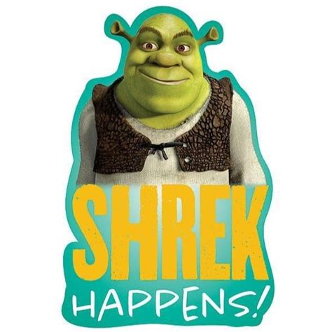 Shrek Happens Kiss Cut Sticker Shrek Stickers Papersalt