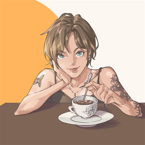 1080p Free Download Artstation Artwork Cup Spoon Women Inked