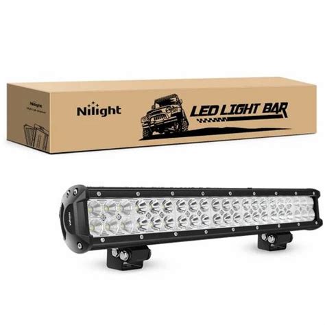 Nilight Light Bar 2pcs 20 Inch 126w Led Lights Spot Flood Combo Led Off