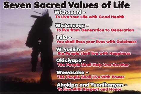 White Wolf Seven Sacred Values Of Life Native American Commandments