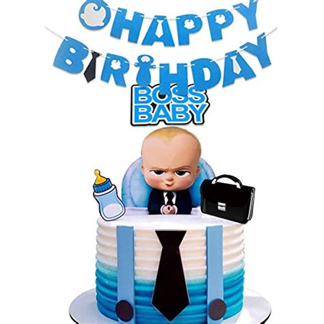 I hope this special day of yours is as wonderful as you are a manager, and that it brings you all the success and happiness that. TOXYU Boss Baby Happy Birthday Banner, Cake Topper, Shower ...