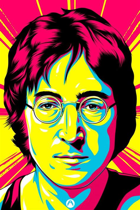 John Lennon By Amando Aquino Via Behance Pop Art Portraits Pop Art