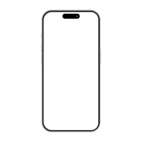 Iphone 15 Mockup Front View Isolated Illustration On Transparent
