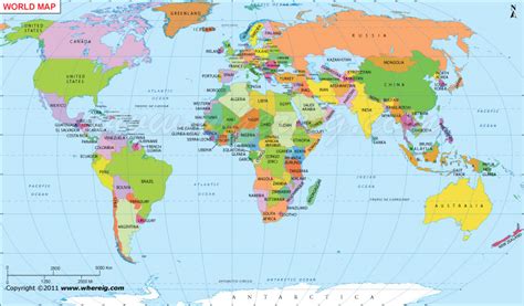 World Map World Map With Countries World Map Continents World Map