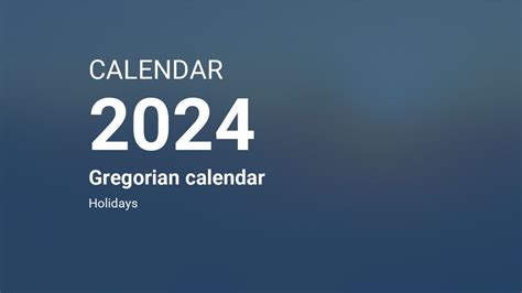 Embrace New Year With Gregorian Calendar 2024 Plan Your Year Ahead