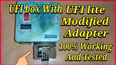 Ufi Box With Ufi Lite Modified Isp Adapter Working Youtube