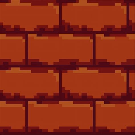 Premium Vector Retro Arcade Game Pixel Art Platformer Brick Wall