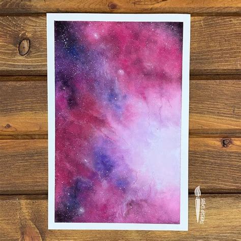 Watercolor Galaxies On Instagram Made A Nebula Creating A White Space