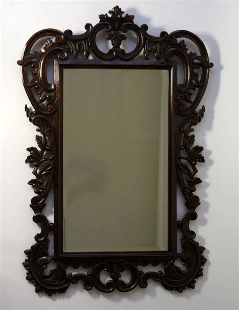 Highly Carved Vintage Wooden Mirror For Sale At 1stdibs Vintage Wood