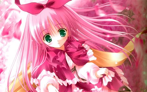 Pink Anime Girl Hq Desktop Wallpaper 22083 Baltana