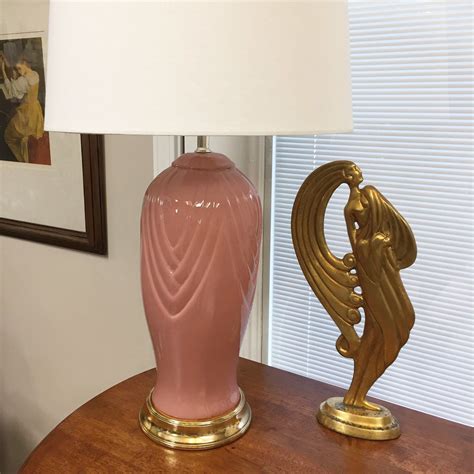 Unfollow pink table lamp to stop getting updates on your ebay feed. Ceramic Blush Pink Table Lamp Post Modern Large Gold ...