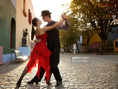 Young Couple Dancing Tango In Street Photo Getty Images