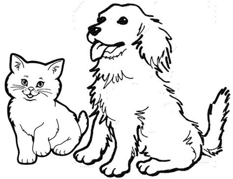 Eight Adorable Dog And Cat Coloring Pages For Pet Lovers Coloring Pages