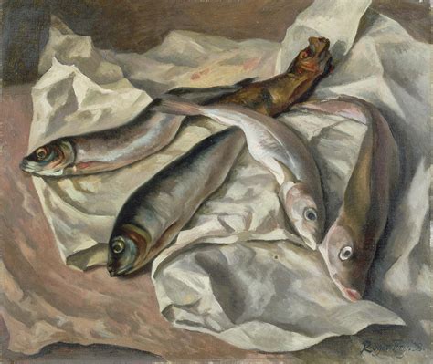 Still Life Of Fish 1928 Painting By Roger Eliot Fry