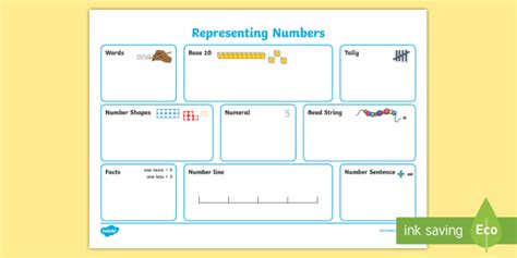 Numeracy Working Mats - Representing Numbers Place Value