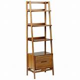 Espresso Shelves With Rattan Basket Collection Images