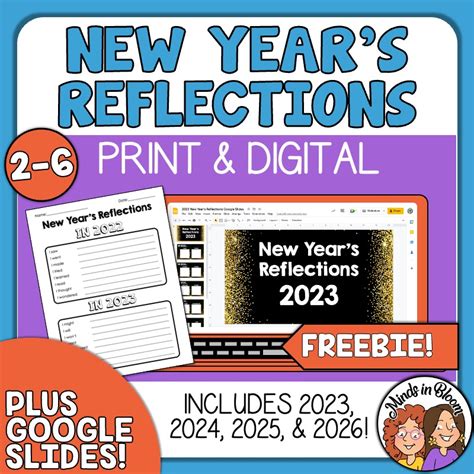 New Years Activity Freebie Reflection For 2022 2023 Plus Years To
