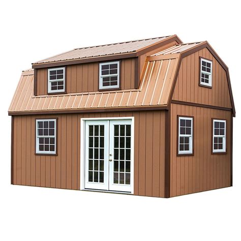 It is a 10' x10' and the cost was $2600.00 i had to either pull the permit or pay. Lakewood 12 ft. x 18 ft. Wood Storage Shed Kit without Floor-lwood1218 - The Home Depot