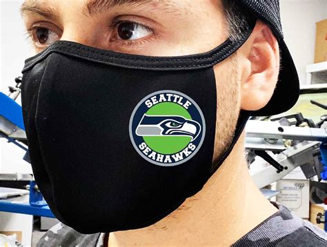 Seattle Seahawks Face Mask Menswomans Etsy