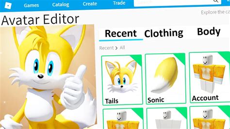 Making Tails A Roblox Account Sonic Youtube