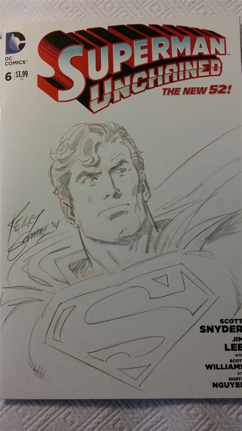 Kerry Gammill Convention Sketch Of Superman Unchained 6 Variant Cover