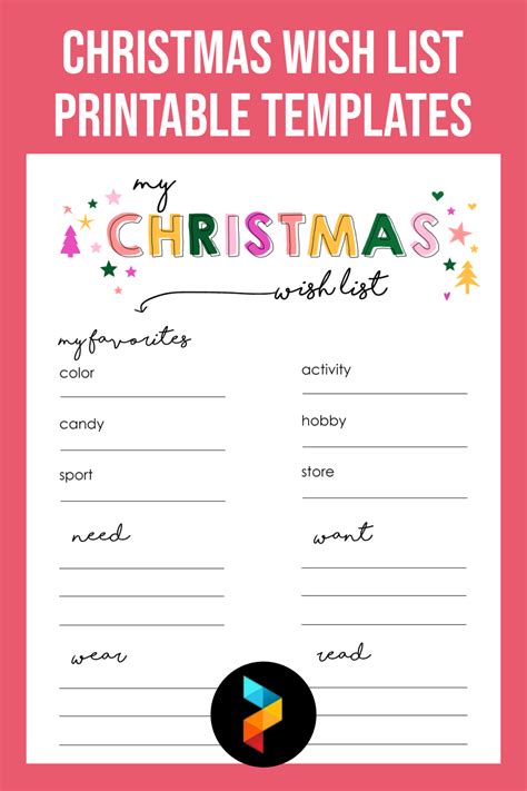 15 Best Christmas Wish List Free Printable Templates Pdf For Free At