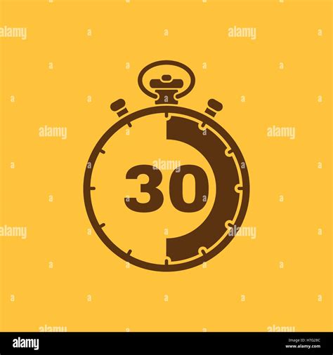 Los 30 Segundos Minutos Icono Cronómetro Reloj Y El Reloj Cronómetro