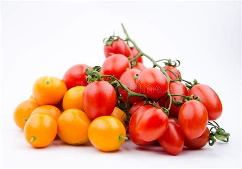 Fruits Little Orange And Cherry Tomatoes Stock Photo Image Of