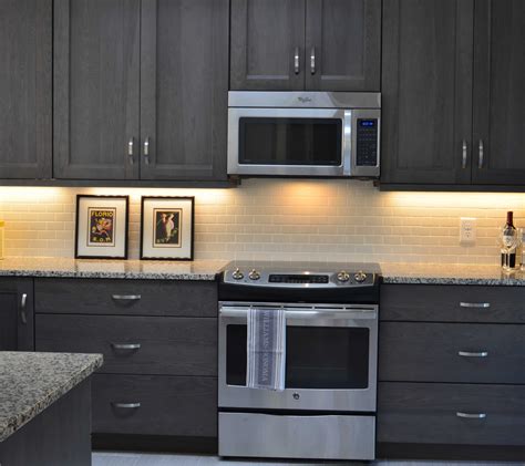 Dark Gray Stained Kitchen Collection And Outstanding Grey Cabinets