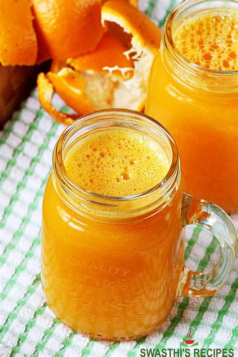 Orange Juice Recipe Swasthi S Recipes