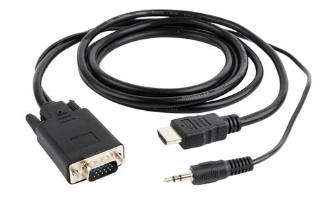 Hdmi male to vga female converter box adapter with audio cable 1080p hdtv l&6. HDMI to VGA and audio adapter cable, single port, 3 m ...