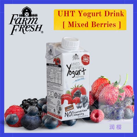 Farm Fresh Uht Yogurt Drink Mixed Berries 200ml Shopee Malaysia